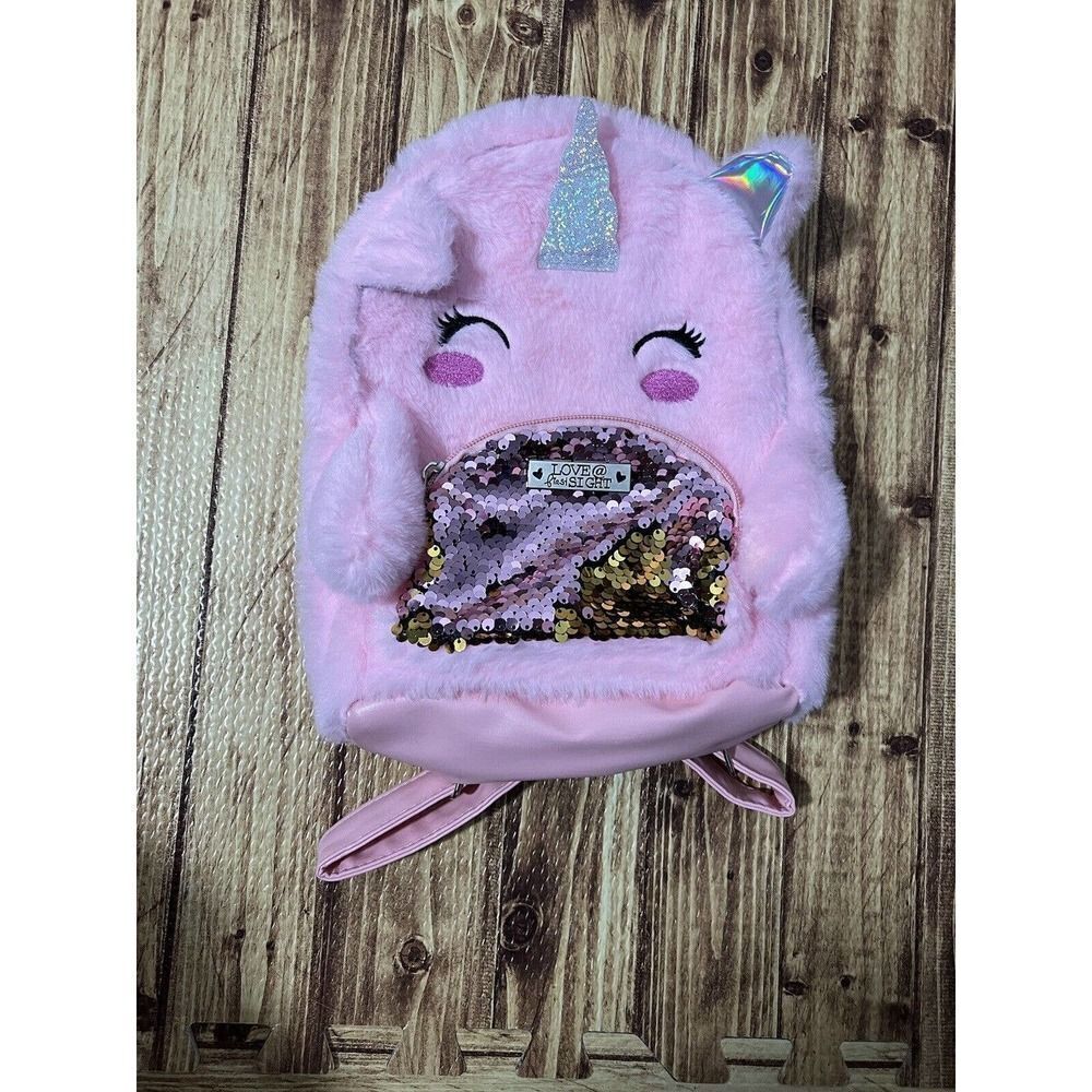 Love At First Sight Girls Mini Backpack Sequins Unicorn